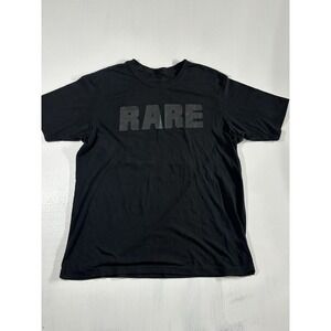 RARE Black Graphic T-Shirt Casual Streetwear Short Sleeve Tee